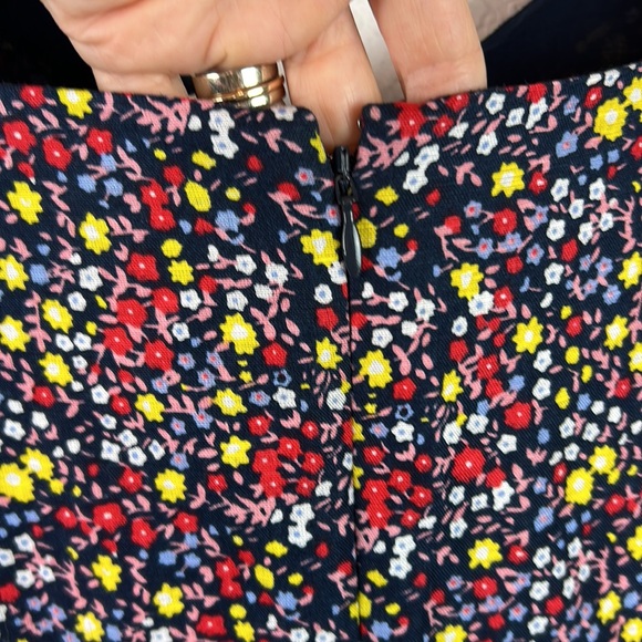 Euc J.Crew floral midi ruffle hem strap dress 10 - Picture 6 of 7